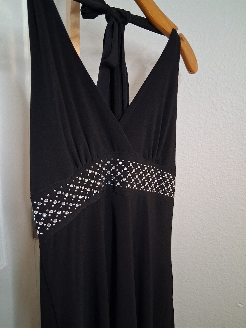 Soprano Jeweled Black Dress Juniors Large